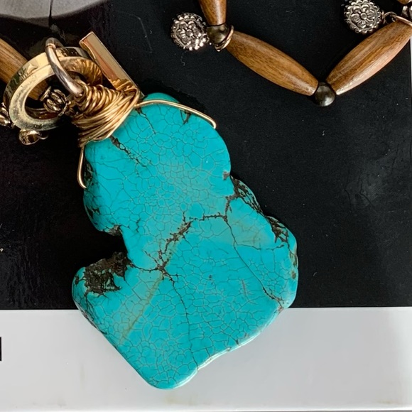 Turquoise Necklace from Montezuma Costa Rica Hand made - Picture 3 of 6